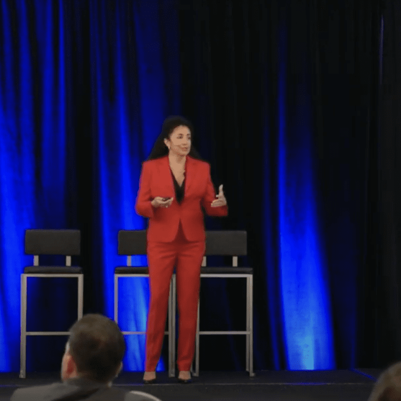 roxanne alaniz at bio pharma event